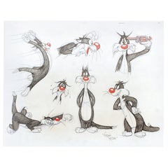 Ross, Virgil, Sylvester the Cat, 'Seven Original Drawings, circa 1990s'