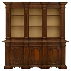 Italian 18th Century Walnut Cabinet / Bookcase