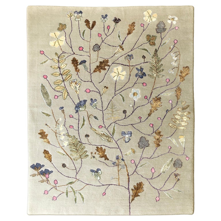 Midsummer Bloom Rug by Mimmi Blomqvist, Knotted, 100% New Zealand Wool ...