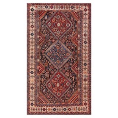 Nazmiyal Collection Antique Persian Qashqai Bird Rug. 5 ft 10 in x 10 ft 4 in