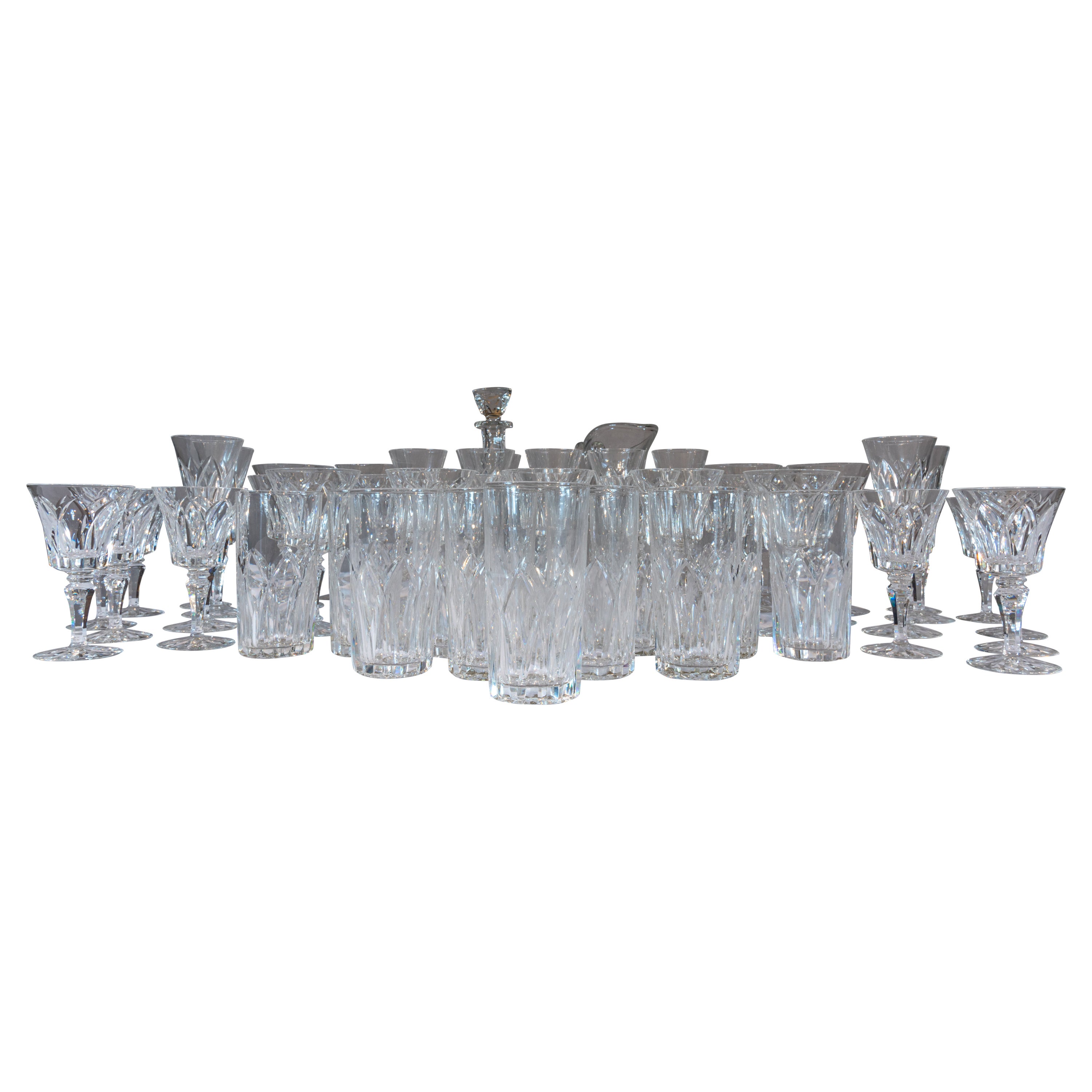 Set Of 55 Saint Louis Crystal For Sale