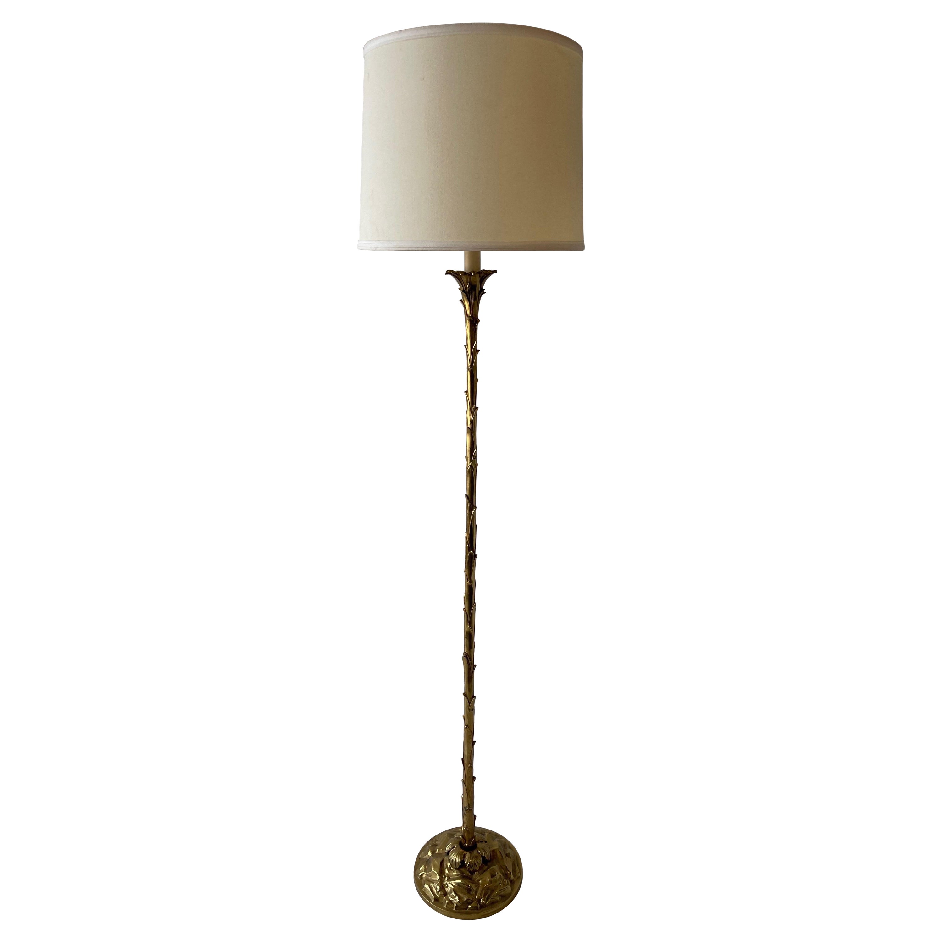 Maison Bagues Bronze Floor Lamp, circa 1950 For Sale