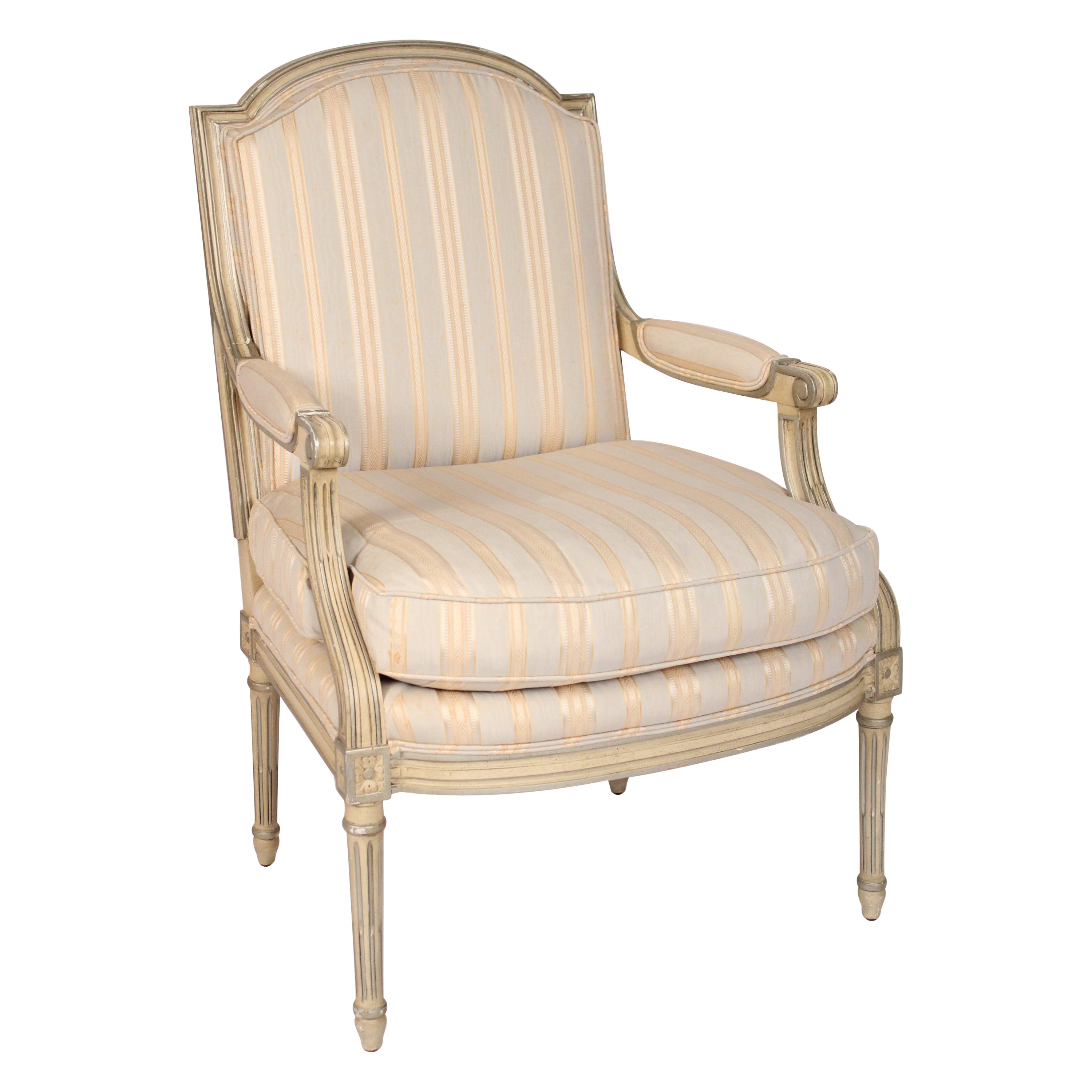 Louis XVI Style Painted Armchair Made by Baker For Sale