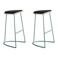 Pair of Boomerang Stools Without Backrest by Pepe Albargues