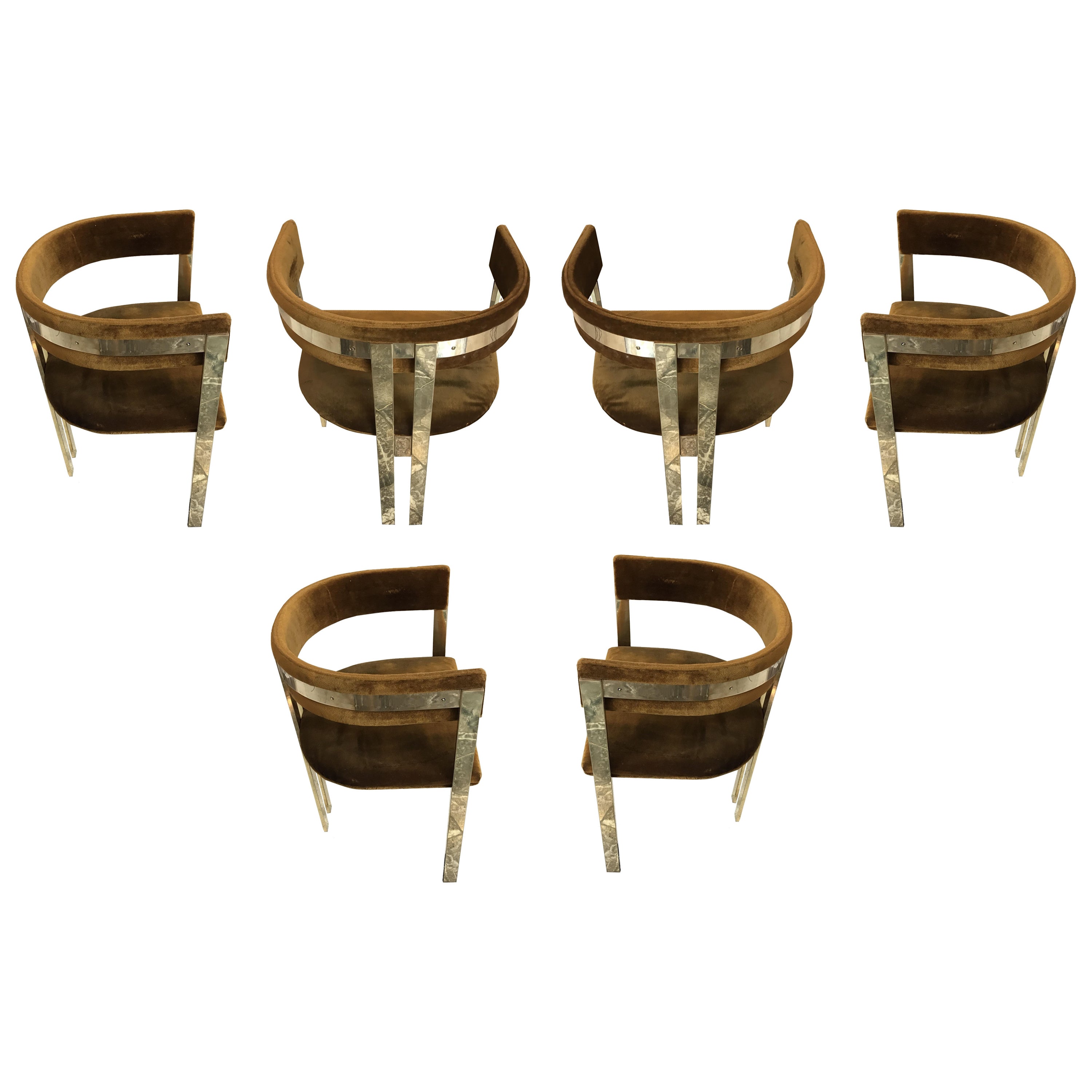 "Set of 6 Chairs" in Bronce, Style, Art Deco, 1940, German For Sale at