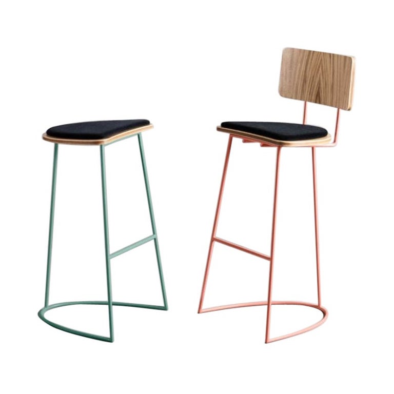 Set of 2 Boomerang Stools by Pepe Albargues For Sale