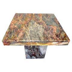 Marble Side End Accent Table Boho Vintage