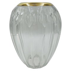 Tiffany & Company Vermeil Sterling Silver, Cut Crystal Centerpiece Vase