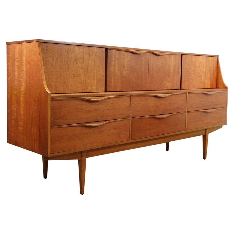 Mid Century Modern Vintage Teak Credenza Sideboard by Sutcliffe For