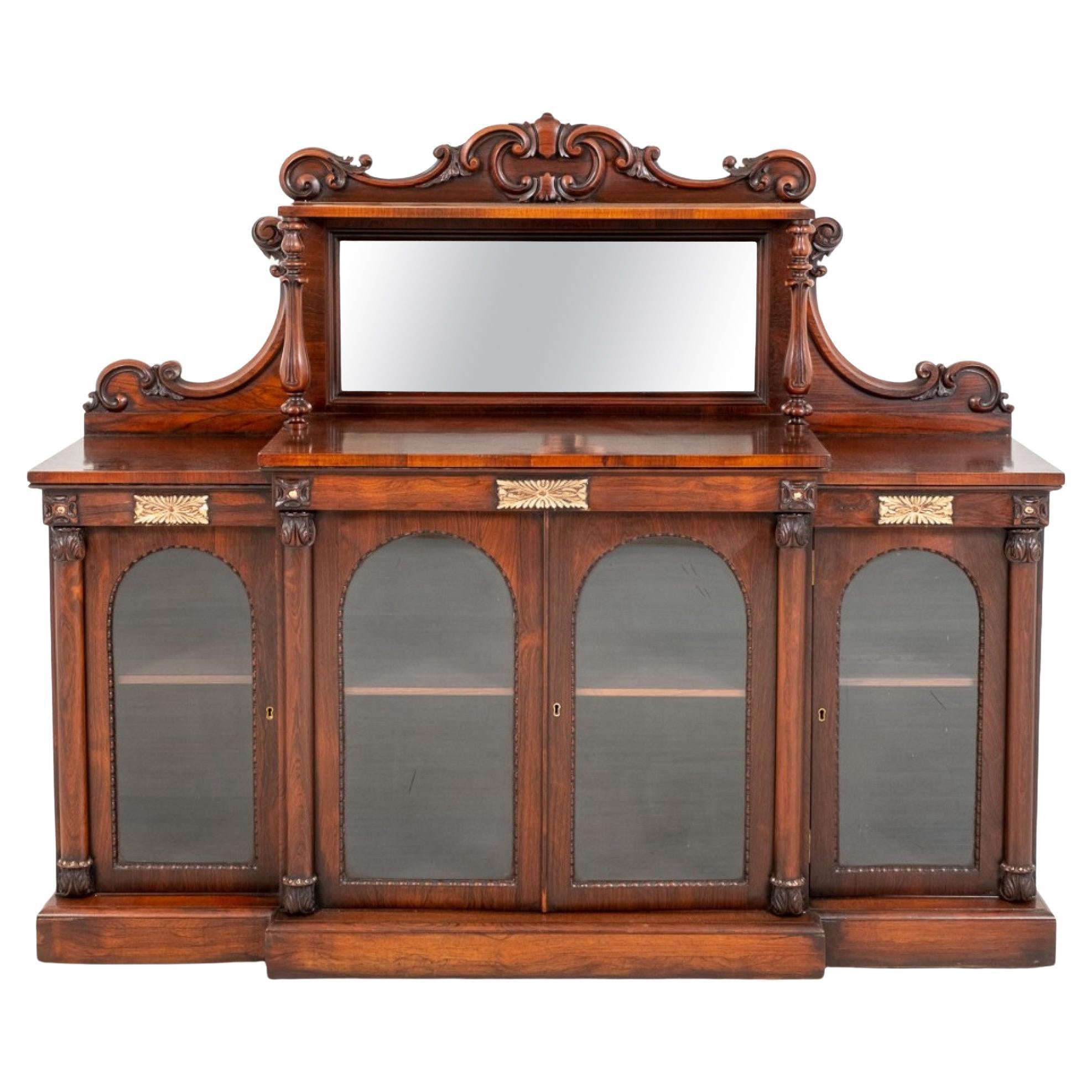 William IV Side Cabinet, Rosewood Sideboard Antique Server For Sale