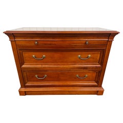 Retro Ethan Allen Regency Style Medallion Cherry 3-Drawer Chest