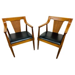 Mid-Century Modern Walnut Arm Chairs