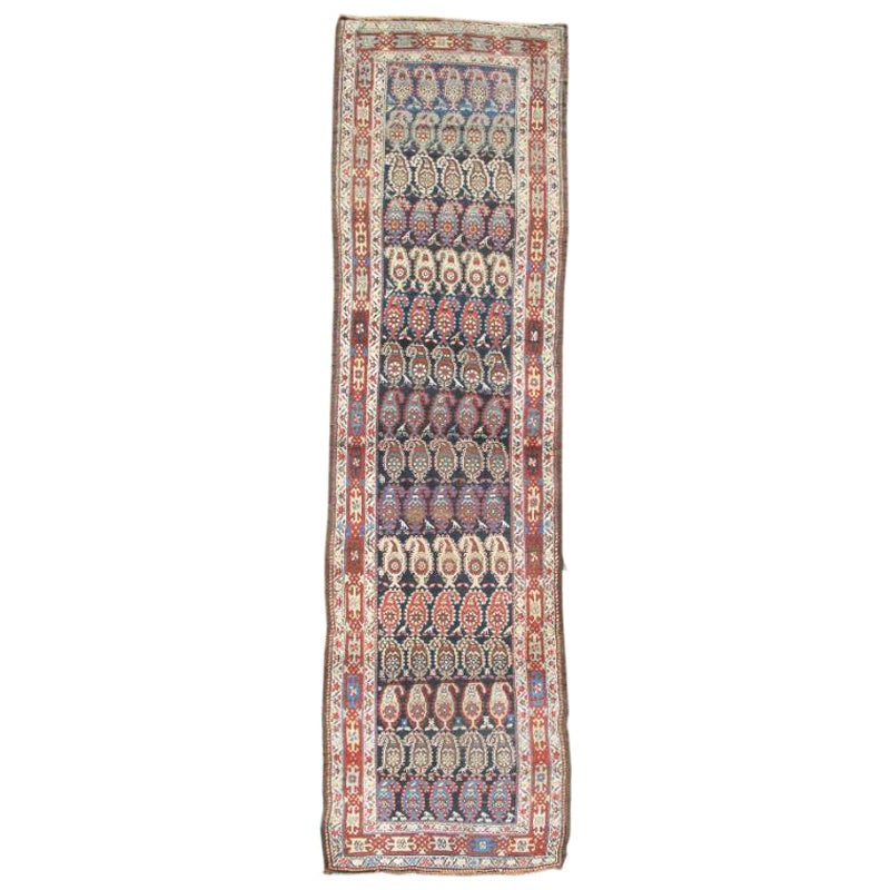Antique Caucasian Karabagh Runner Rug, 19th Century