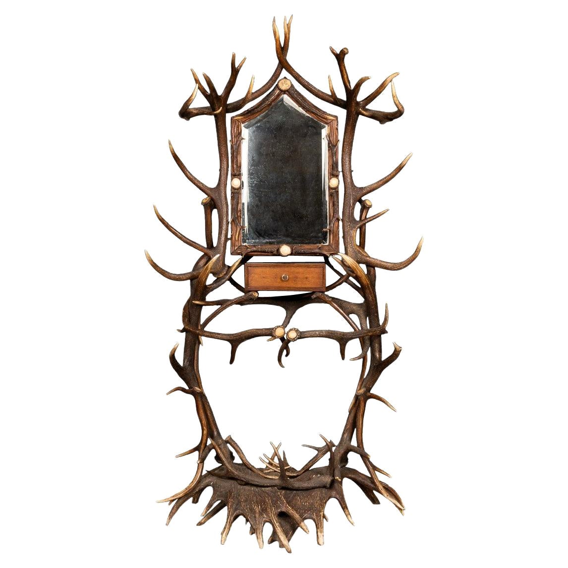 19th Century Black Forest Hall Stand, Swiss-German, circa 1890 For Sale