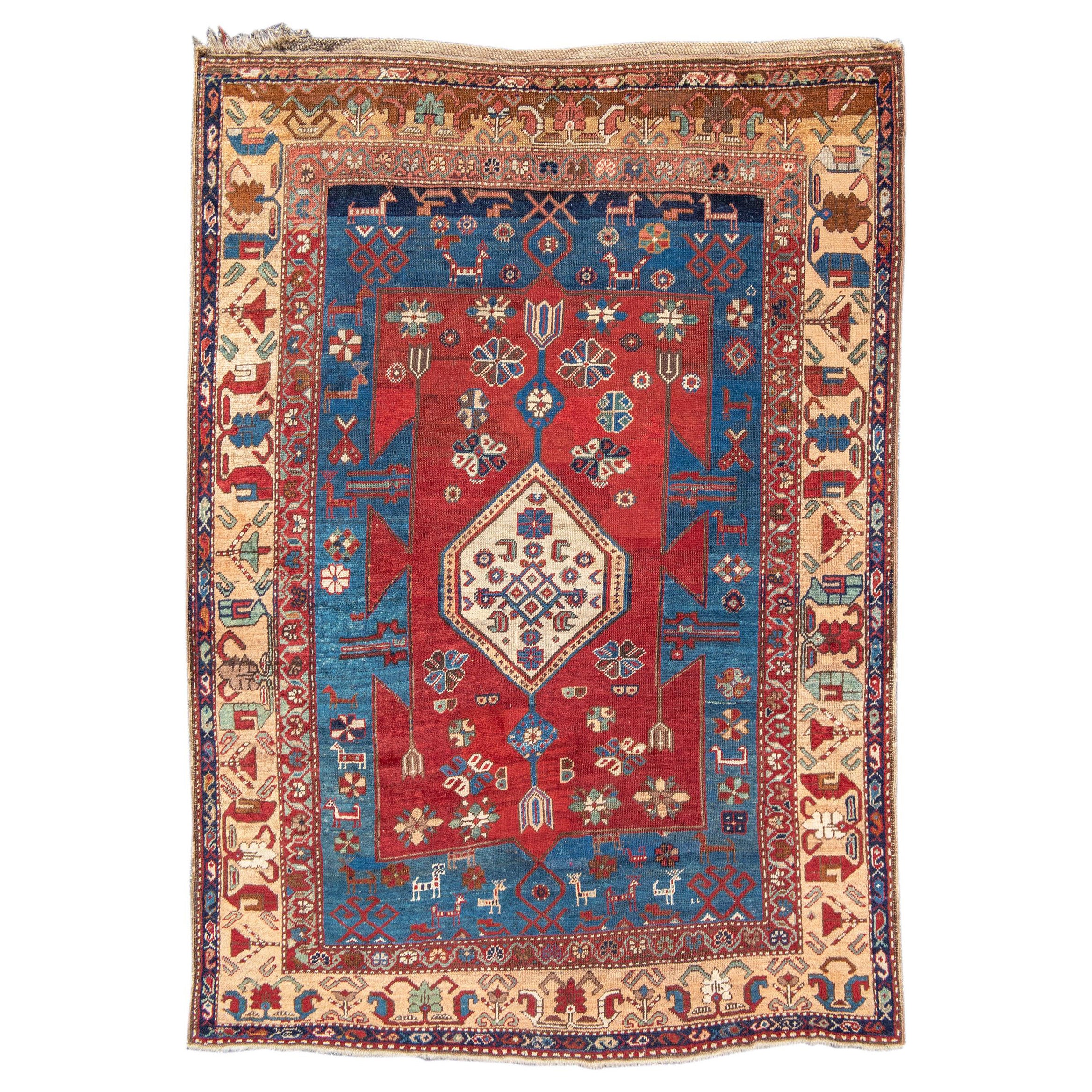 Antique Karabagh Rug, Late 19th Century For Sale