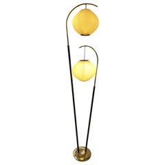 Japanese Floor Lamp from 60 S with Rhodoid Lampshade
