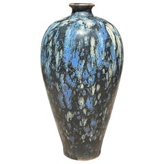 Black, Blue and White Splatter Glaze, Tall, Thin Spout, China, Contemporary