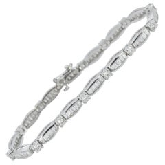 5.50cttw Diamond Bracelet, 14k White Gold