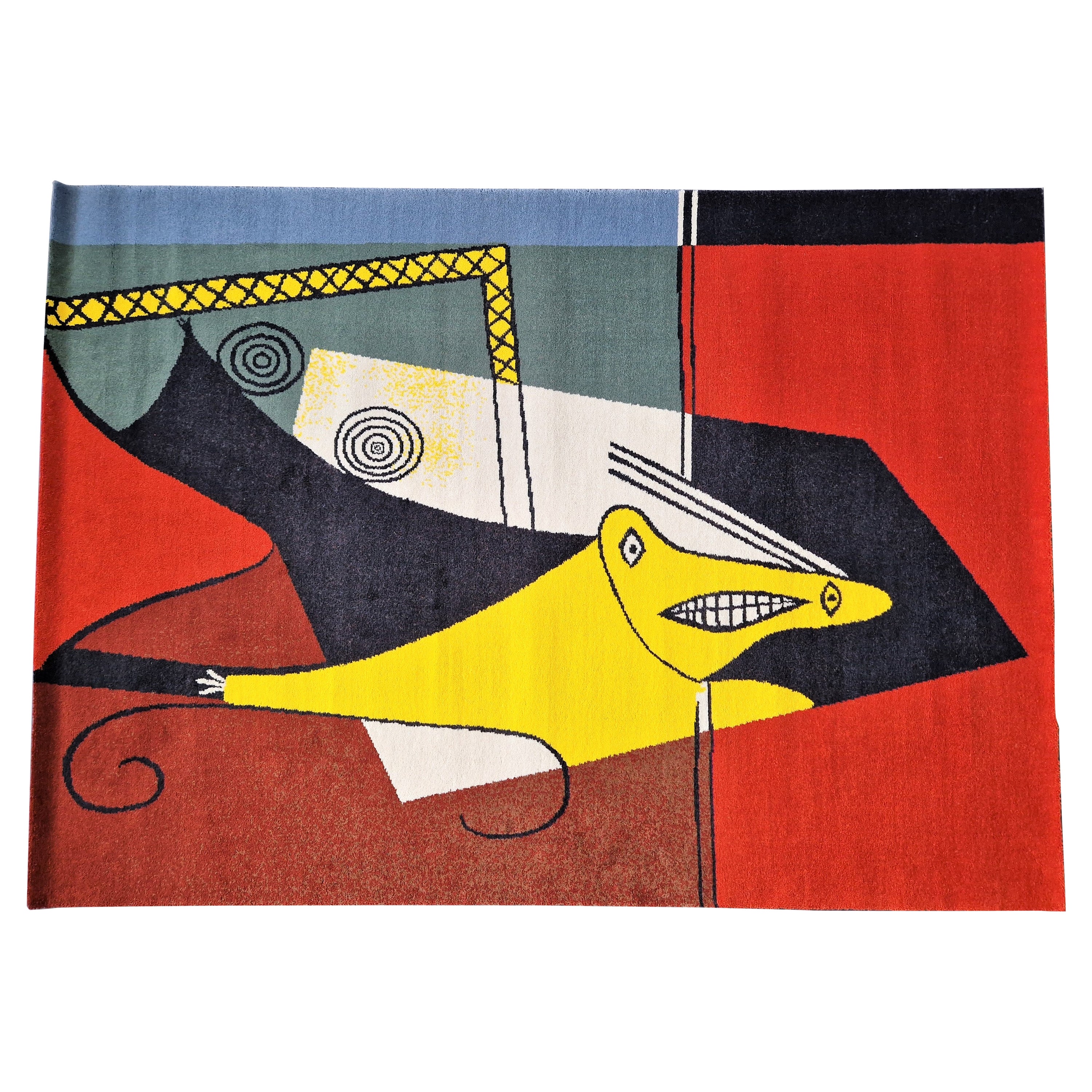 Großer neuseeländischer Wollteppich „La Figura“ nach dem Kunstwerk von Picasso, hergestellt von Desso