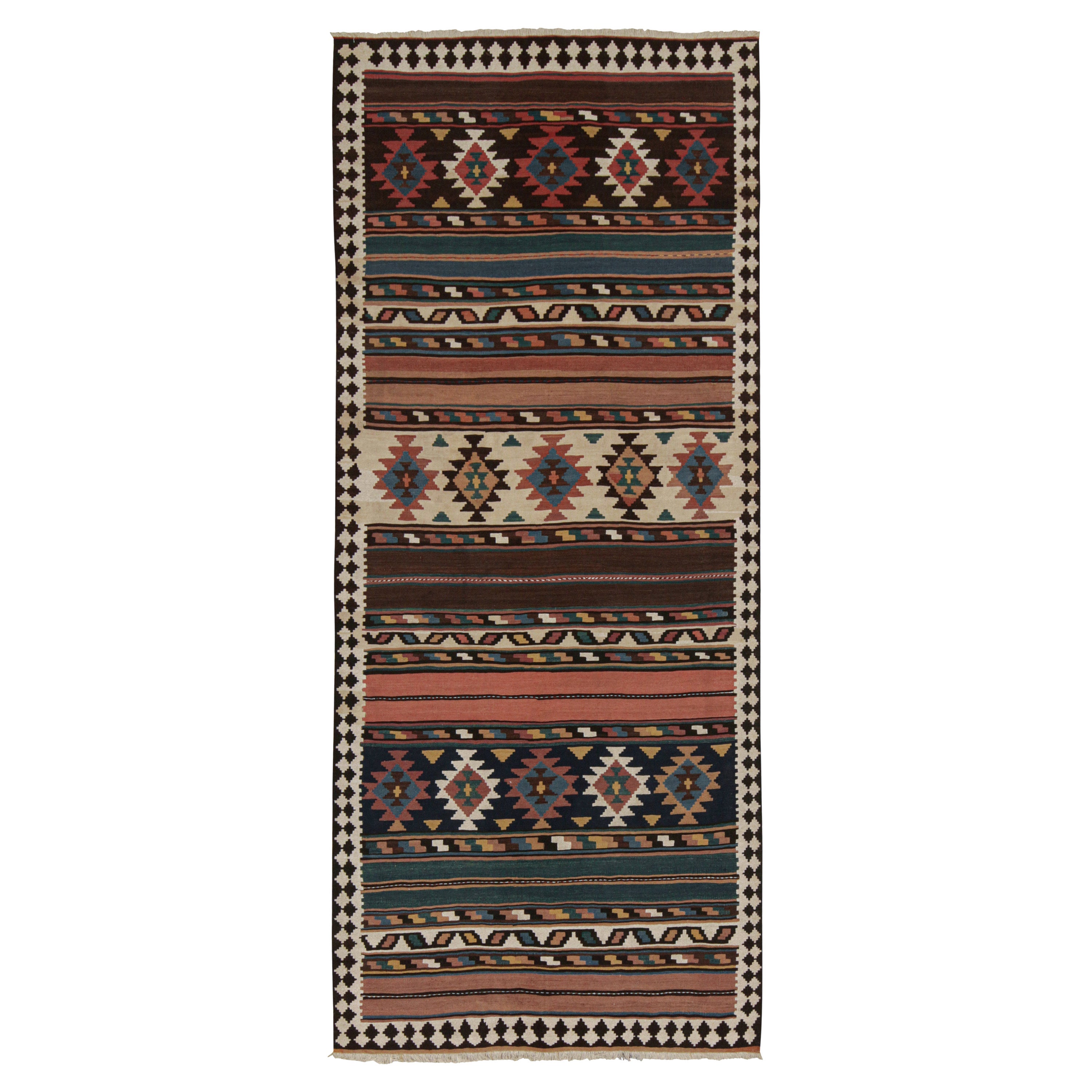 Vintage Bidjar Persian Kilim with Geometric Patterns For Sale