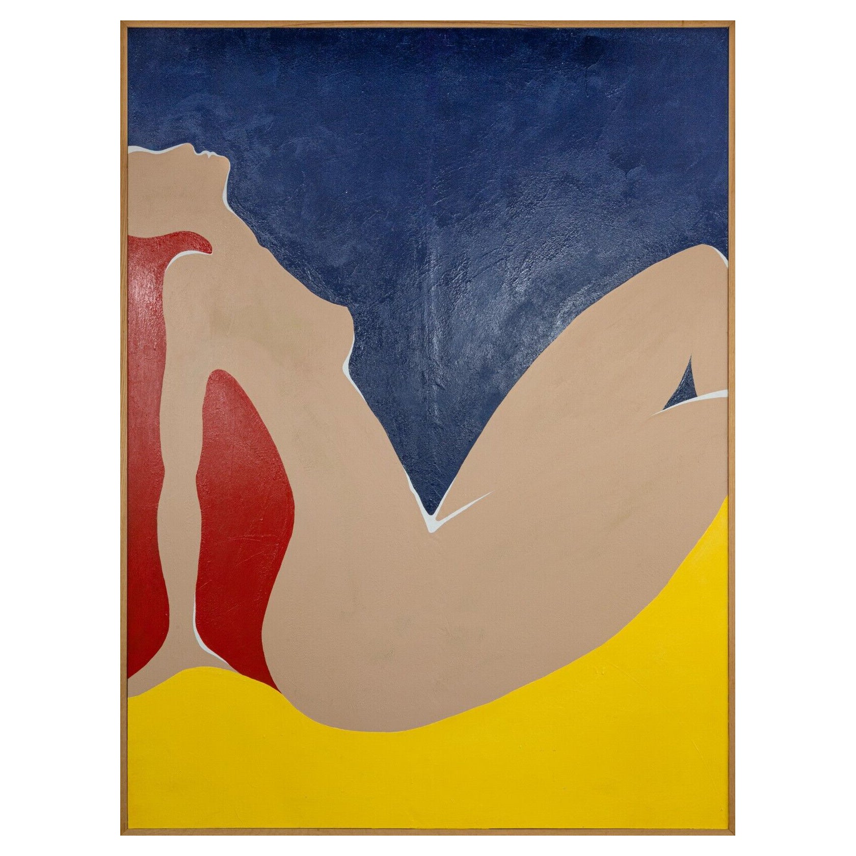 Dominic Pangborn Untitled Primary Color Wesselmann Style Nude Painting on Board