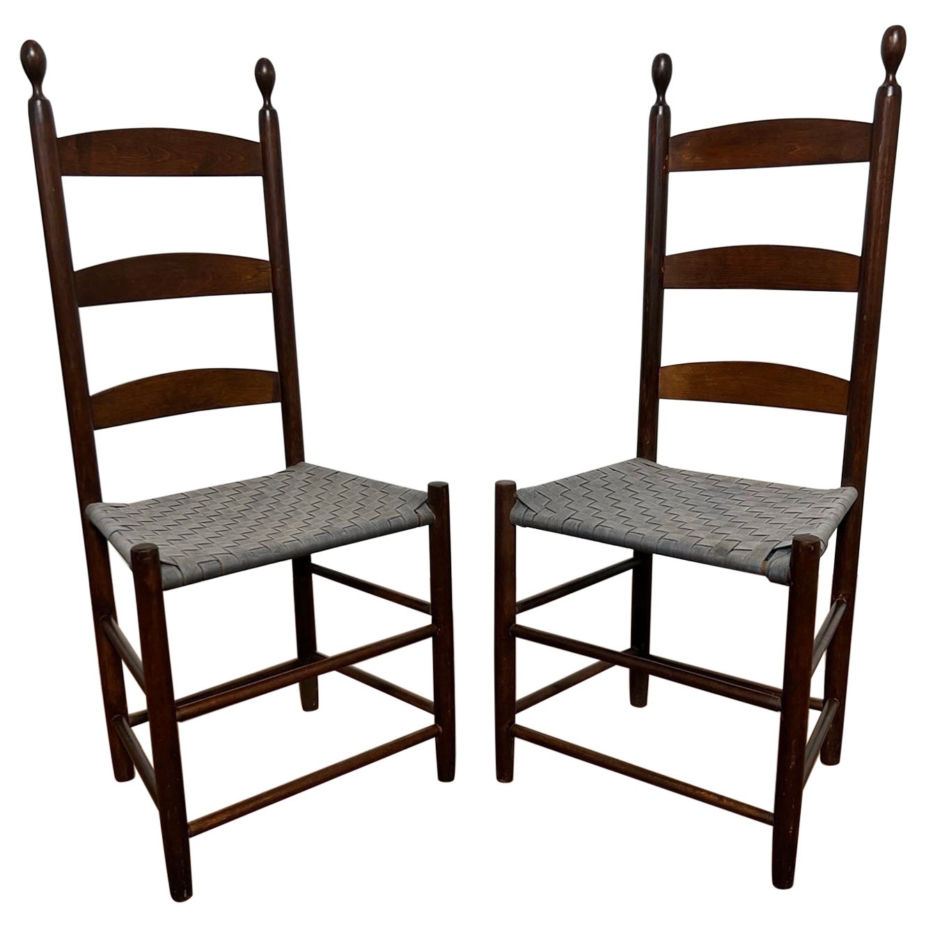 Pair of Original Shaker Chairs from the Enfield Community, circa Mid 1800s