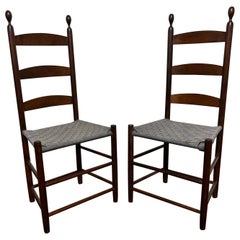 Pair of Original Shaker Chairs from the Enfield Community, circa Mid 1800s