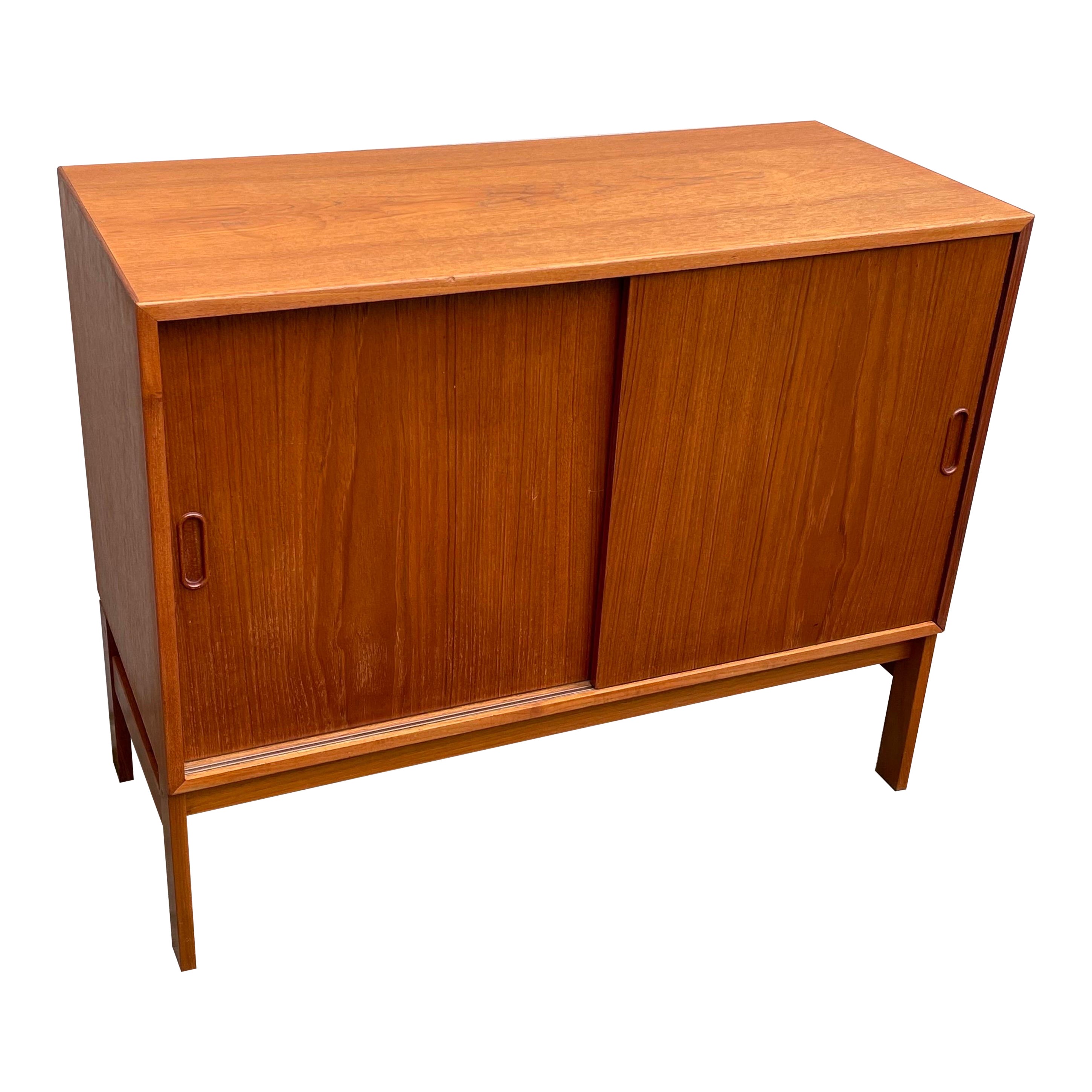 Mid Century Teak Storage Cabinet or Small Credenza by HG Furniture, Denmark For Sale