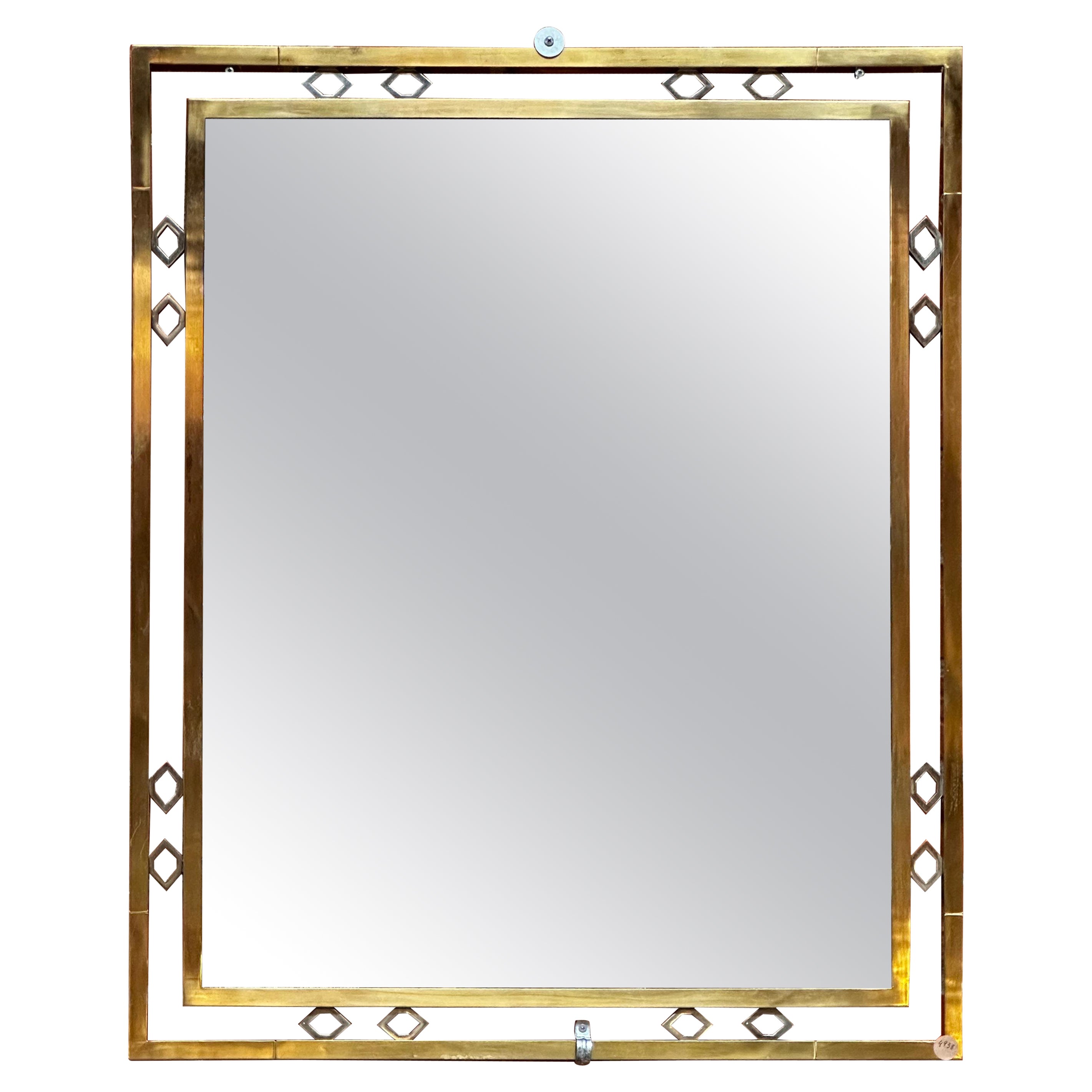 Vintage Brass Wall Mirror at 1stDibs