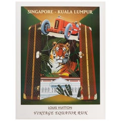 Vintage Razzia, Original Louis Vuitton Classic Car Poster, Singapore, Kuala Lumpur, 1993