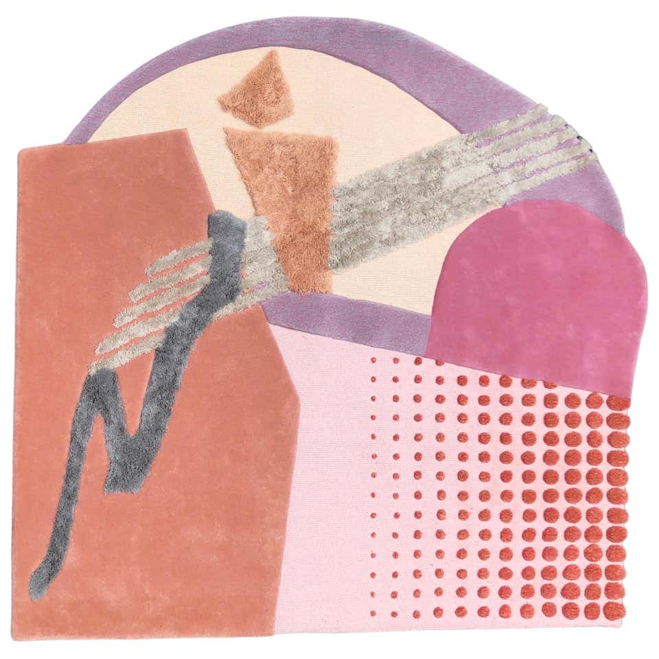 Hey Color Rag Irregular Shape with Abstract Pink Blush Terracotta Green 'Hey Archie ...