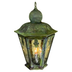 Single Six Sides Brass and Hanging Lantern