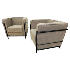 Modern Le Corbusier Style Club Chairs, Set of 2