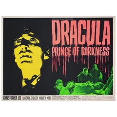 Dracula Prince of Darkness 1966 UK Quad Film Movie Poster, Chantrell