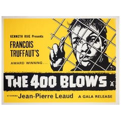 400 Blows 1960s Uk Quad Film Movie Poster