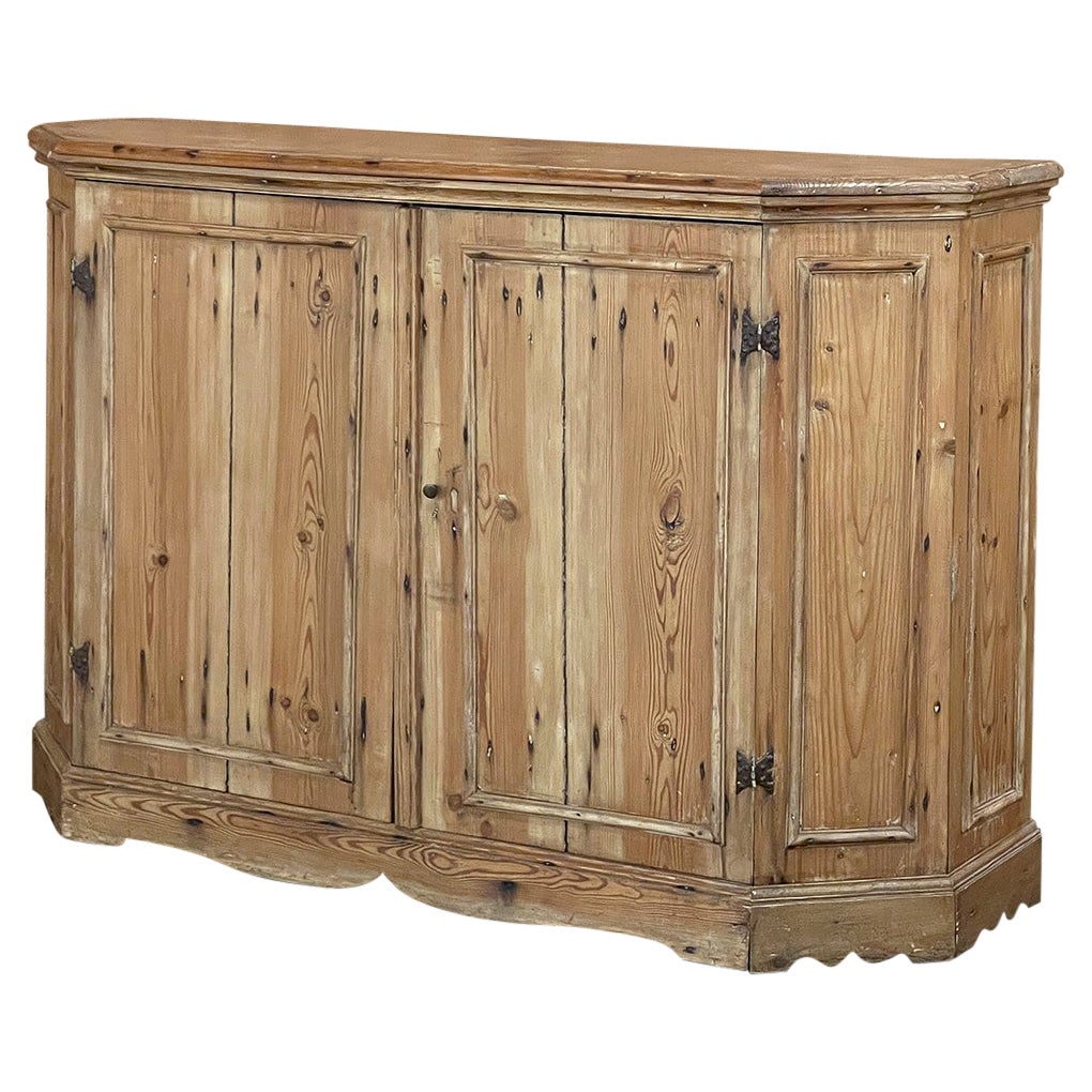 Large Rustic Pine Credenza For Sale at 1stDibs