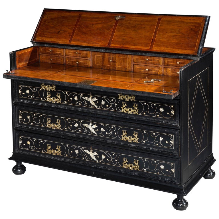 Bureau baroque Bureau de style antique Plat MoSr0504SkBe - Maison