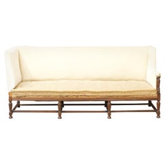 Antique Georgian Style Asymmetrical Settee, circa 1920