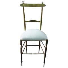 Italian Modern Neoclassical Style Brass Chiavari Chair