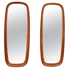 Pair of Danish Teak Wall Mirrors