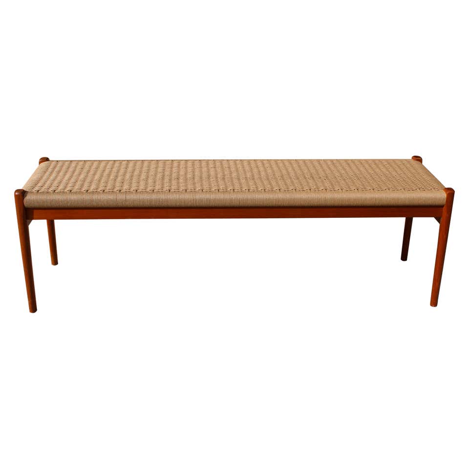 Woven Rope Bench by N.O. Moller at 1stDibs