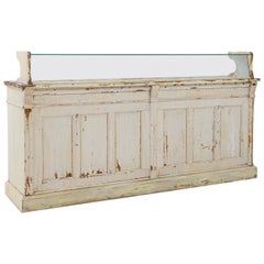1920s French White Wooden Bar