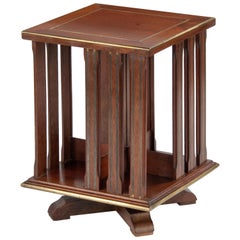 Antique Late 19th Century Reddish Wood Desktop / Revolving Desk Bookcase