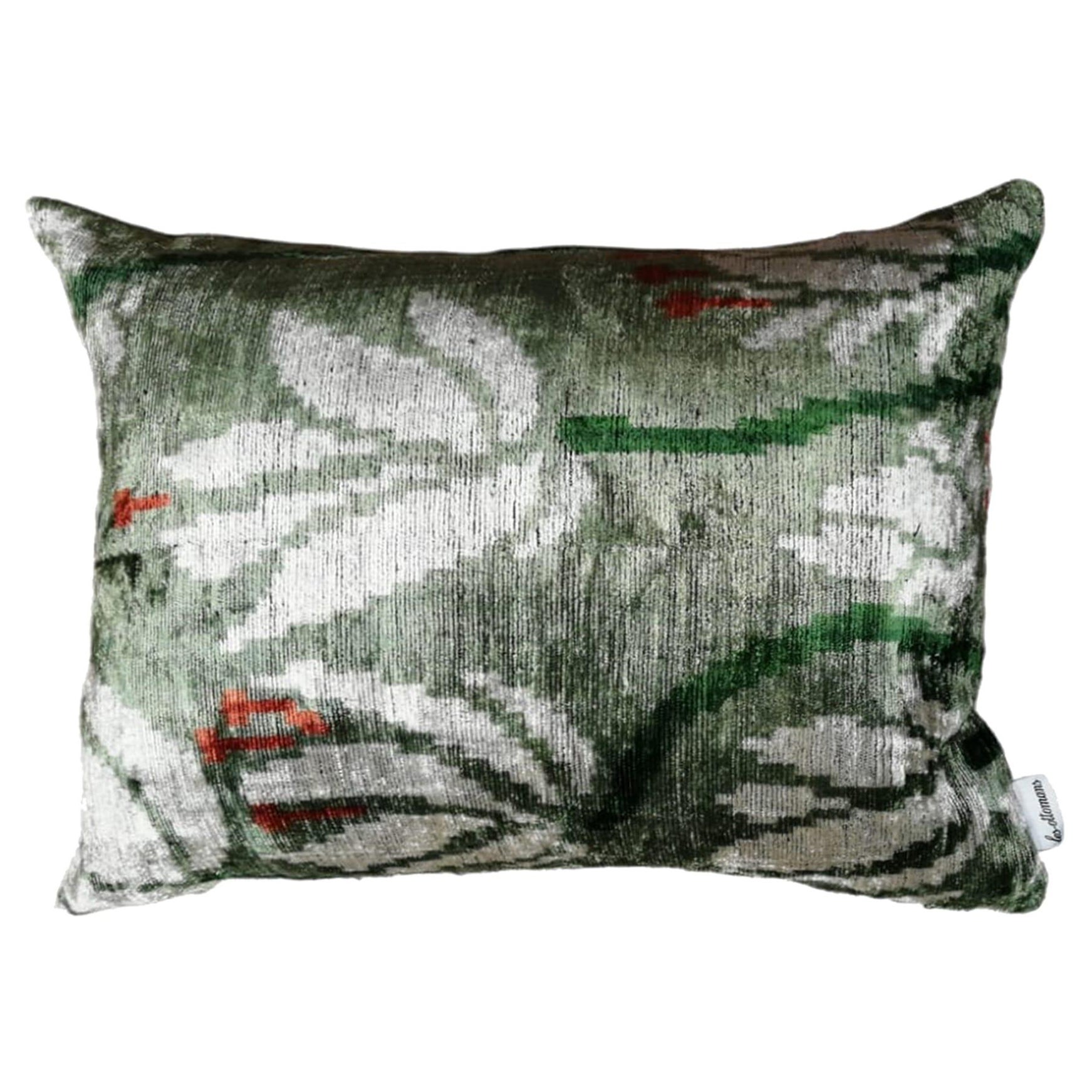 Ninfea Silk Velvet Handmade Pillow For Sale
