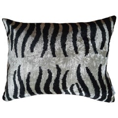 Wild Zebra Silk Velvet Handmade Pillow