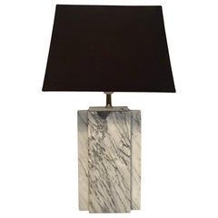 Retro Marble Bedside Lamp, 1980s