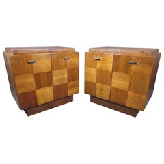 Midcentury Vintage Checkerboard Nightstands by Tabago Canada