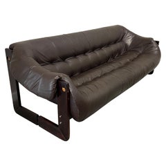 Percival Lafer 'MP-97' Sofa aus Rosenholz und Leder