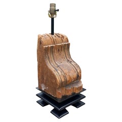 Pecky Cypress Corbel Table Lamp