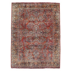 Antiker persischer Sarouk-Teppich, frühes 20. Jahrhundert